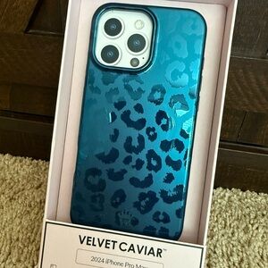 Velvet Caviar Teal Leopard iPhone Case